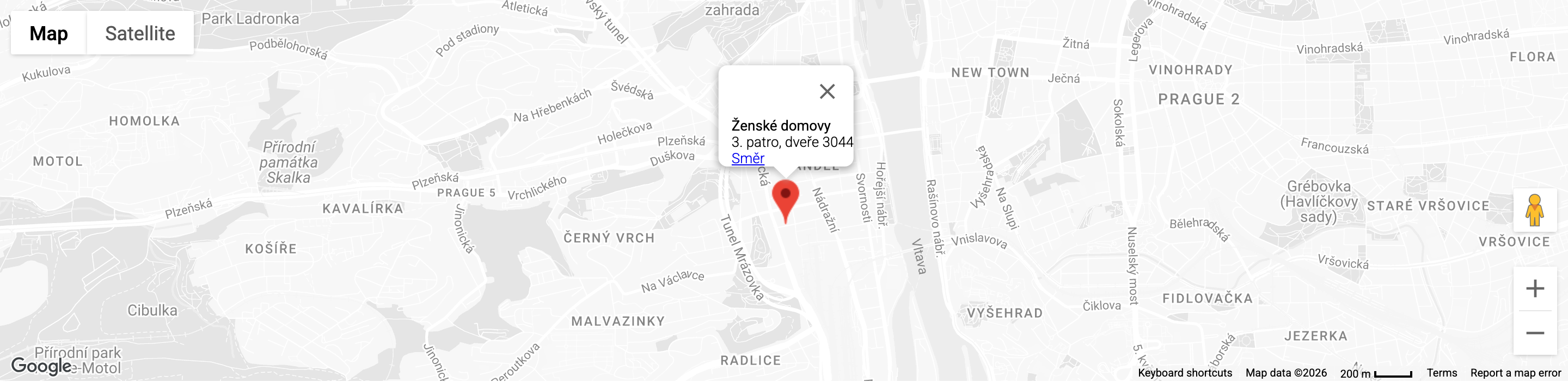 Mapa: Krása Dlouhověkosti, Ostrovského 253, 150 00 Praha 5